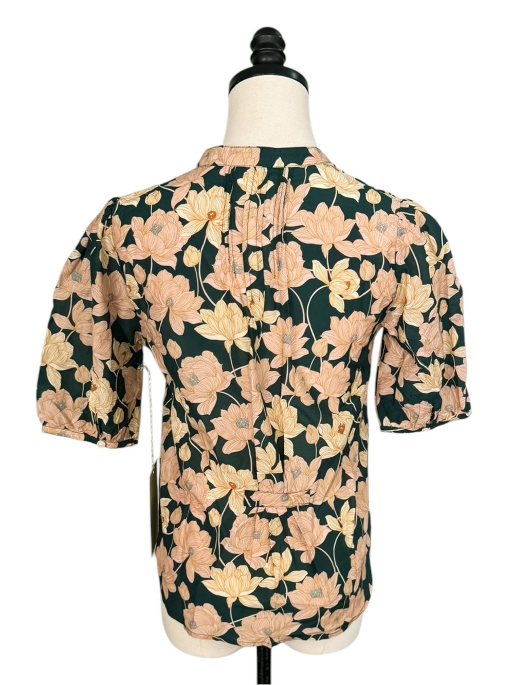 Trovata Birds of Paradis Dakota in Jasper Twilight Multi Silk Blend Blouse NWT - Picture 4 of 10